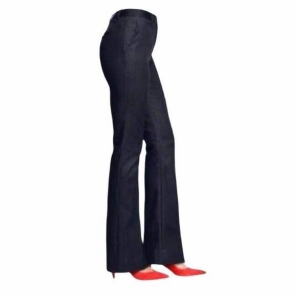 Talbots Raleigh Trouser Pants Size 12 High Rise Dark Blue Career Office - Picture 1 of 12